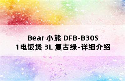 Bear 小熊 DFB-B30S1电饭煲 3L 复古绿-详细介绍